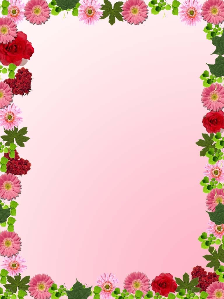 Pink Flower Border Clip Art