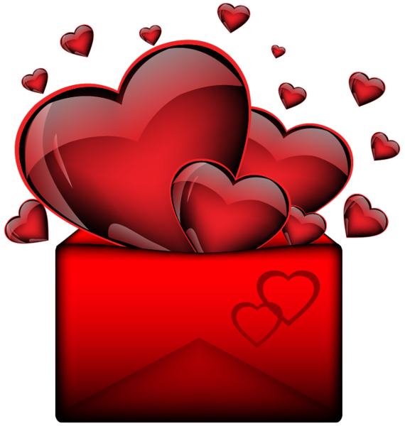 Hearts with Letter PNG Clipart