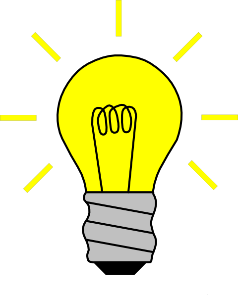Light Bulb On clip art - Free Clipart Images