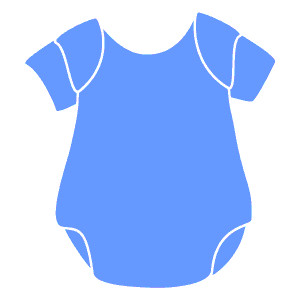 Blue Onesie Shirt Clip Art - Free Clipart Images