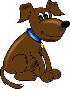 Free Dog Clip Art Image - Adorable Brown Cartoon Mutt Dog with ...