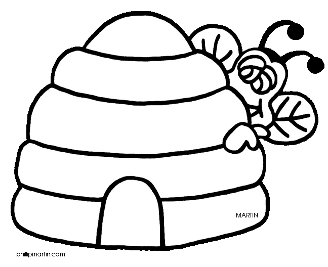 Bee Hive Outline Clipart