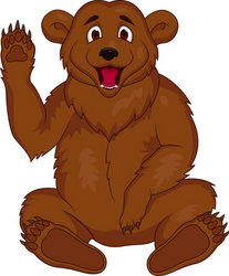 Vector illustration of brown bear cartoon stock vector