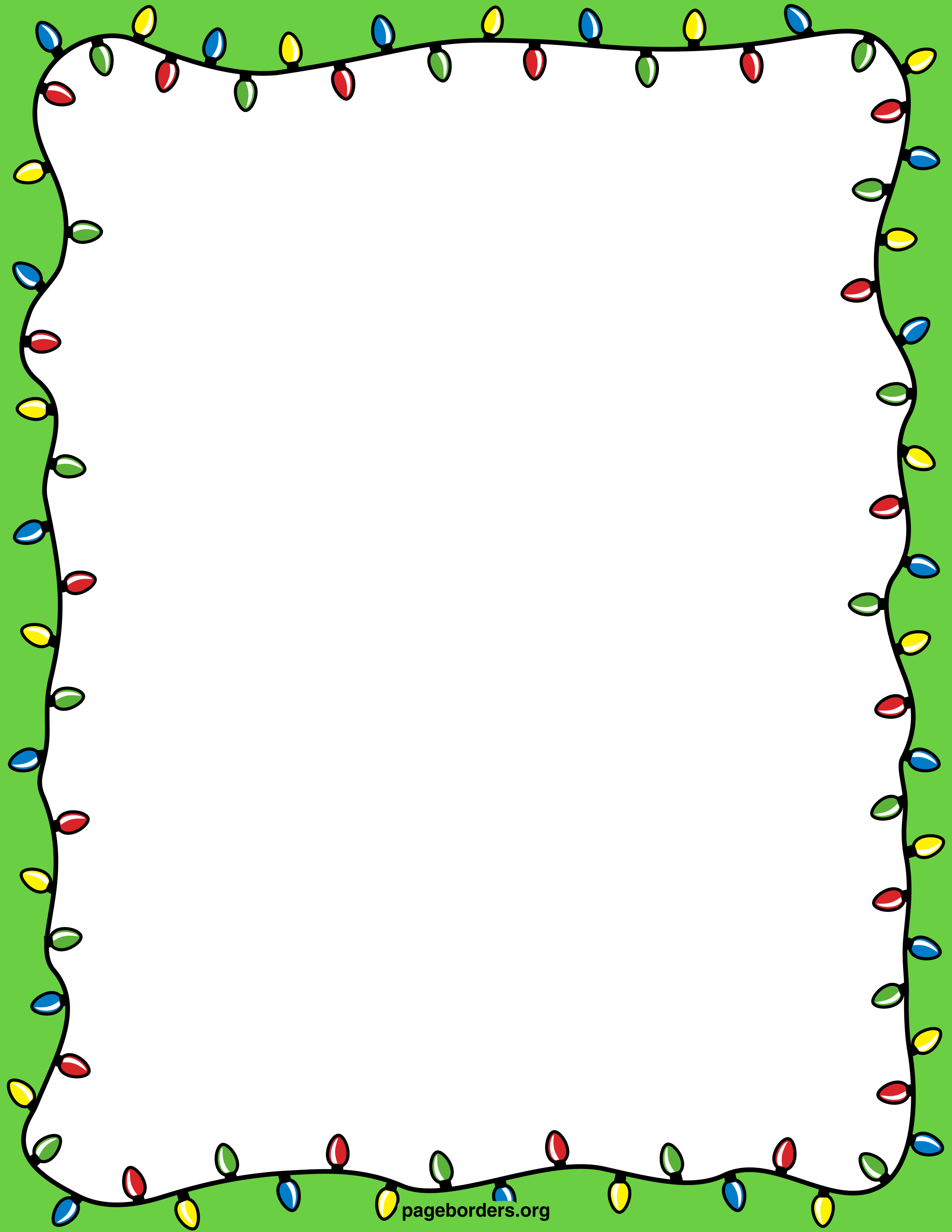 Christmas border clipart for word