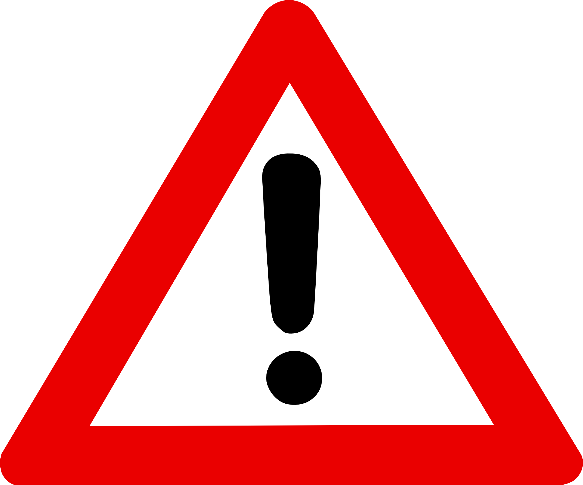 Red Warning Sign - ClipArt Best