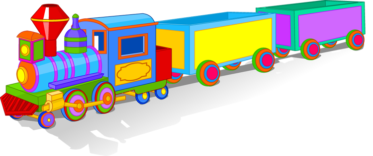 Toy train clipart