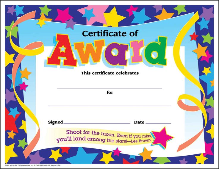 Award Certificates | Visual Aids ...