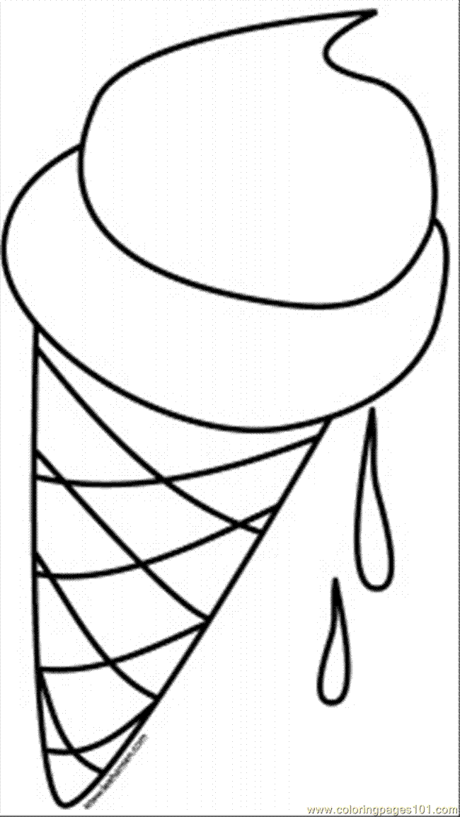 Ice Cream Cone Coloring Page - AZ Coloring Pages