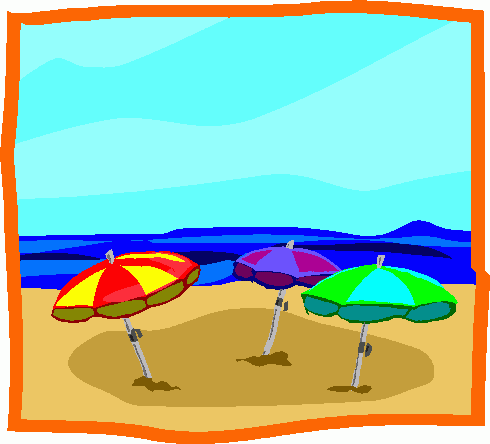 Beach Scenes Clip Art - Tumundografico