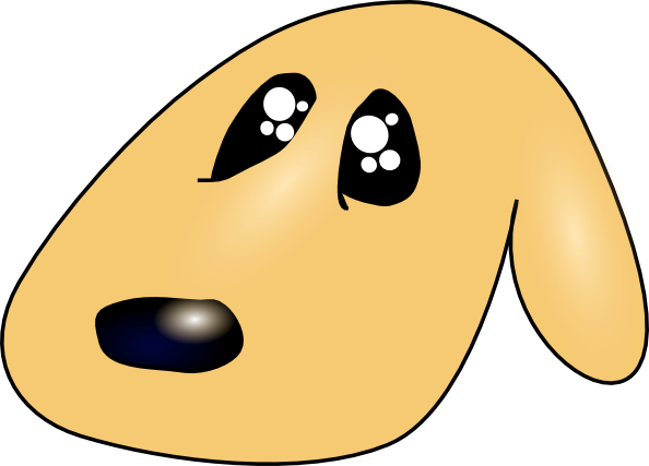 Sad puppy face clip art