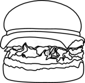 Free Black and White Food Outline Clipart - Clip Art Pictures ...