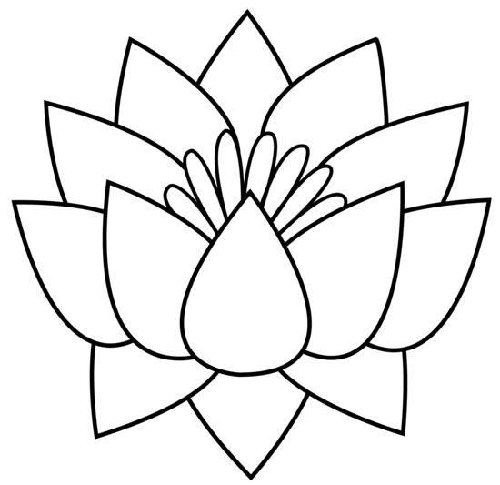Lotus Flower Black And White - ClipArt Best
