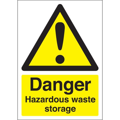 Danger Hazardous Waste Storage Signs