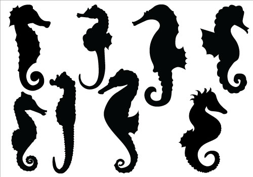 Seahorse Silhouette Vector Clipart Download Horse ...