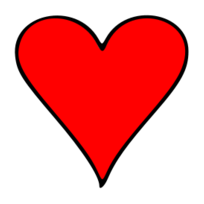 Outlined Heart Playing Card Symbol vector, free vector images ...
