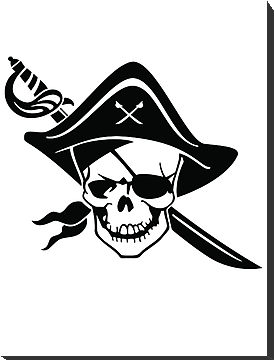 Pirate skull" Mounted Prints by augustinet | Redbubble