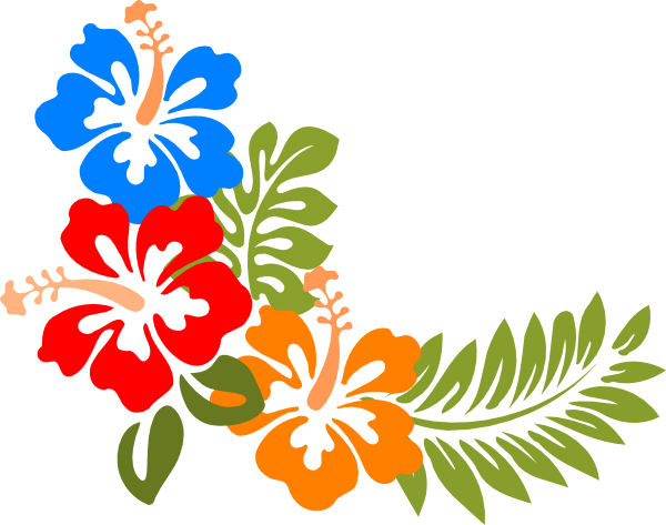 Hibiscus 6 clip art - vector clip art online, royalty free ...