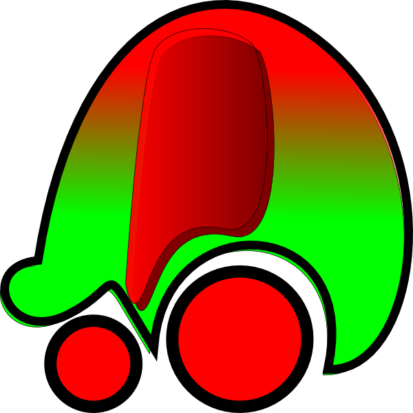Red Green Car Icon clip art Free Vector