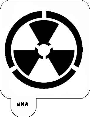 Mr. HAIR ART STENCIL - Nuclear Logo