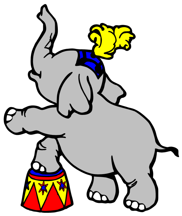 free circus elephant clipart - photo #6