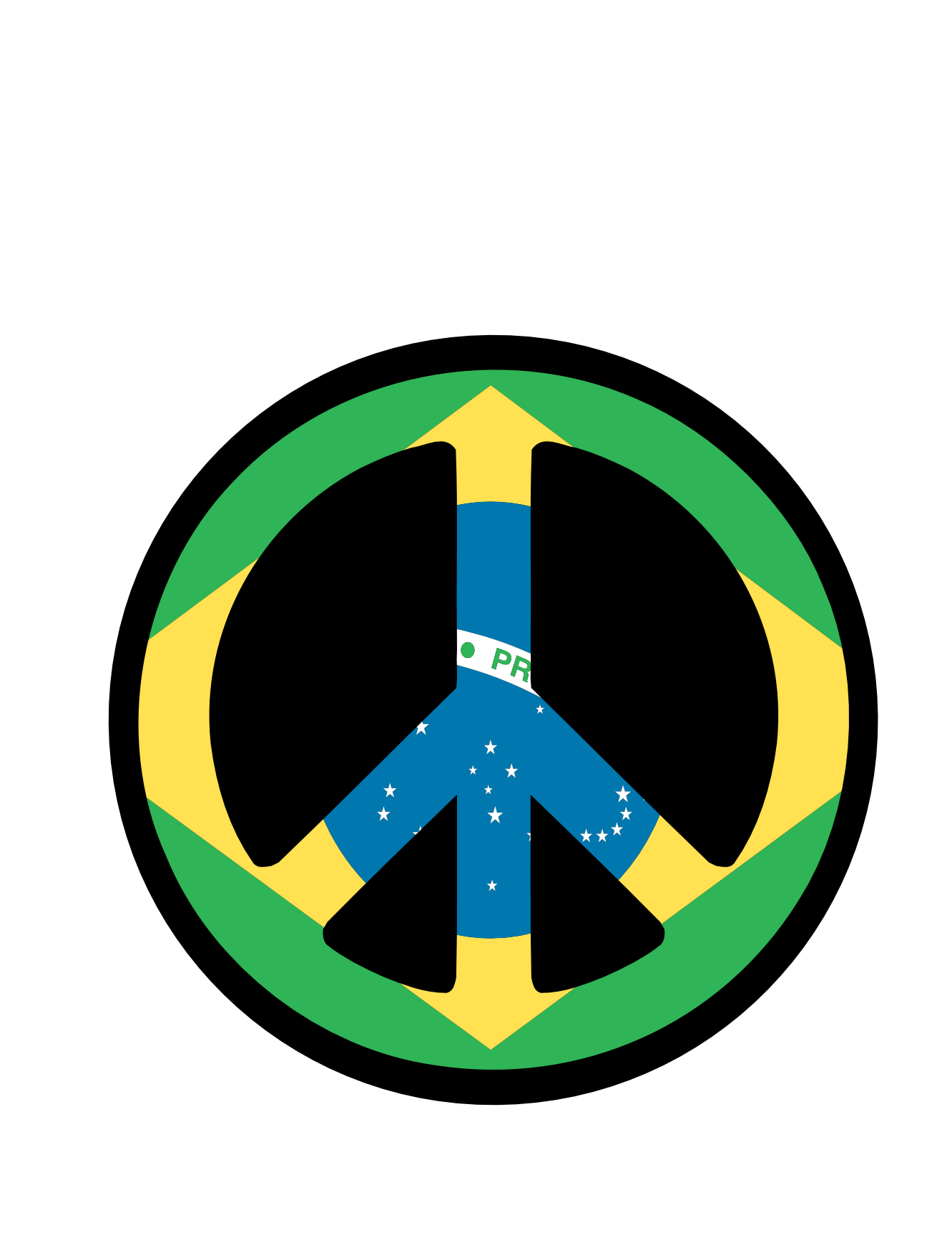 Brasil Flag Peace Symbol Fav Wall Paper Background Social Justice ...