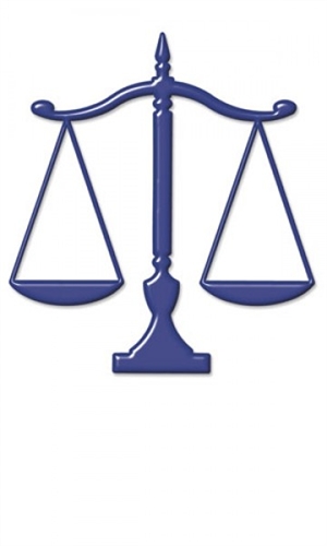 Scales of Justice Formed Plastic Sign Symbol