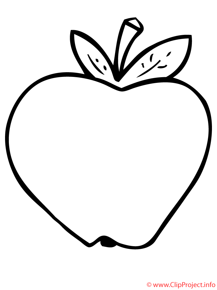 Manzana dibujo para colorear gratis