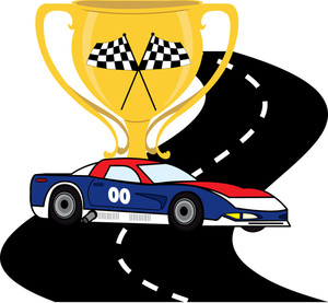 Race Car Clipart Image - Clip Art Illustration of a Race Car With ...