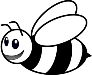 Bee clip art black and white