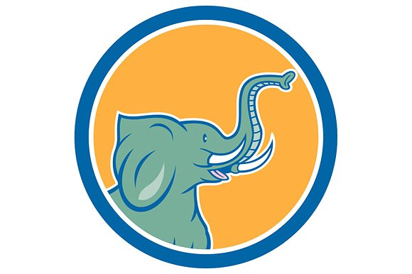 438 views Angry Elephant Head Side Cartoon ~ Illustrations on Creative Market