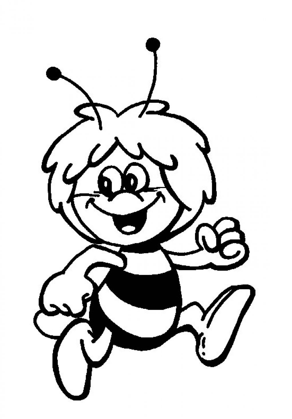 Bee Colouring In - ClipArt Best