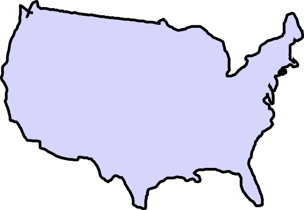 Outline of united states clipart