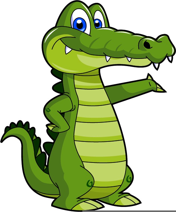 Cartoon alligator clipart