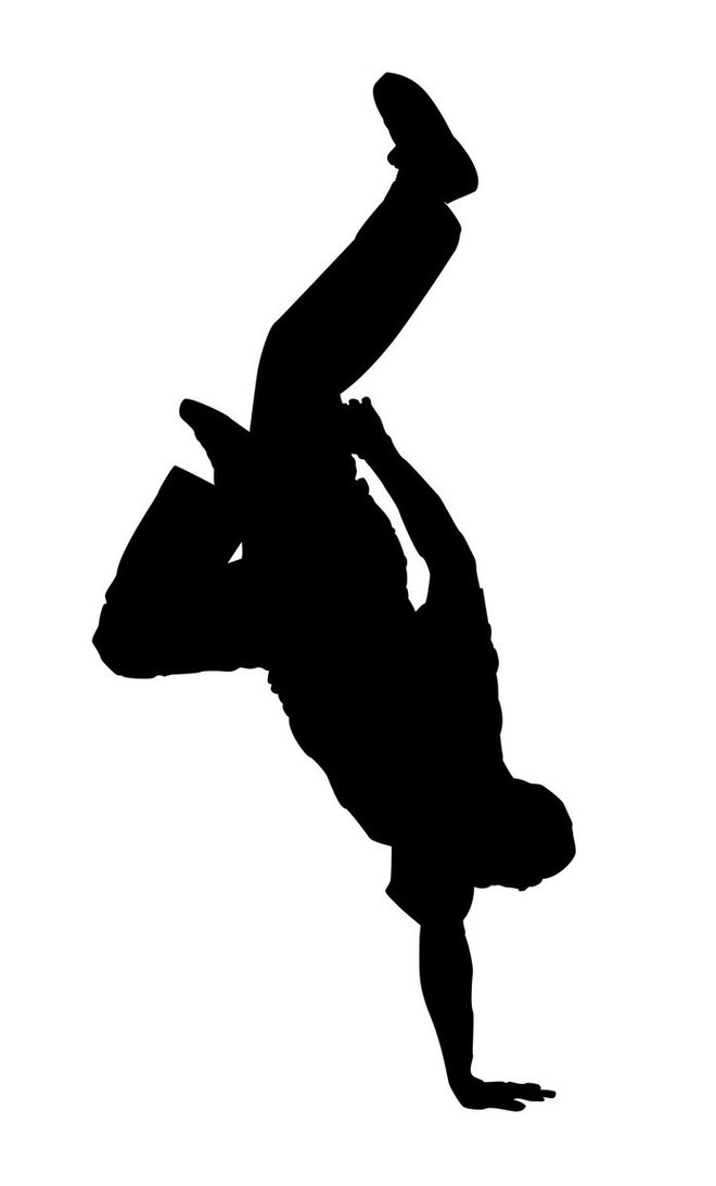 Hip Hop Dancer Silhouette Clipart - Free to use Clip Art Resource