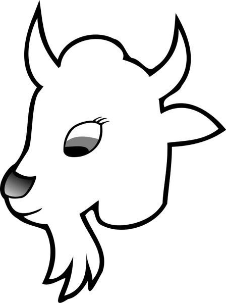Goat Line Art Free vector in Open office drawing svg ( .svg ...
