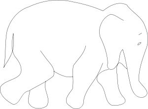 Elephant Outline | Easy Elephant ...
