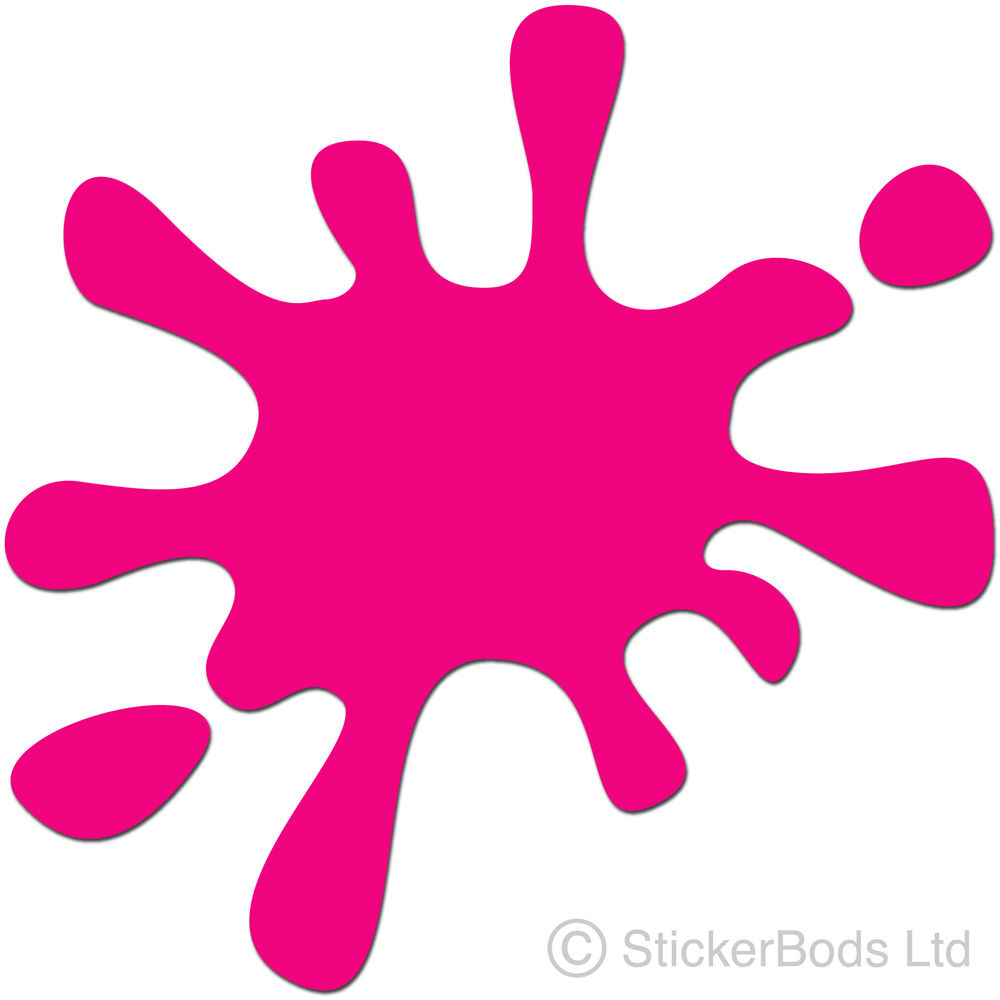 36 HOT PINK PAINT SPLAT car wall bedroom stickers T1 | eBay