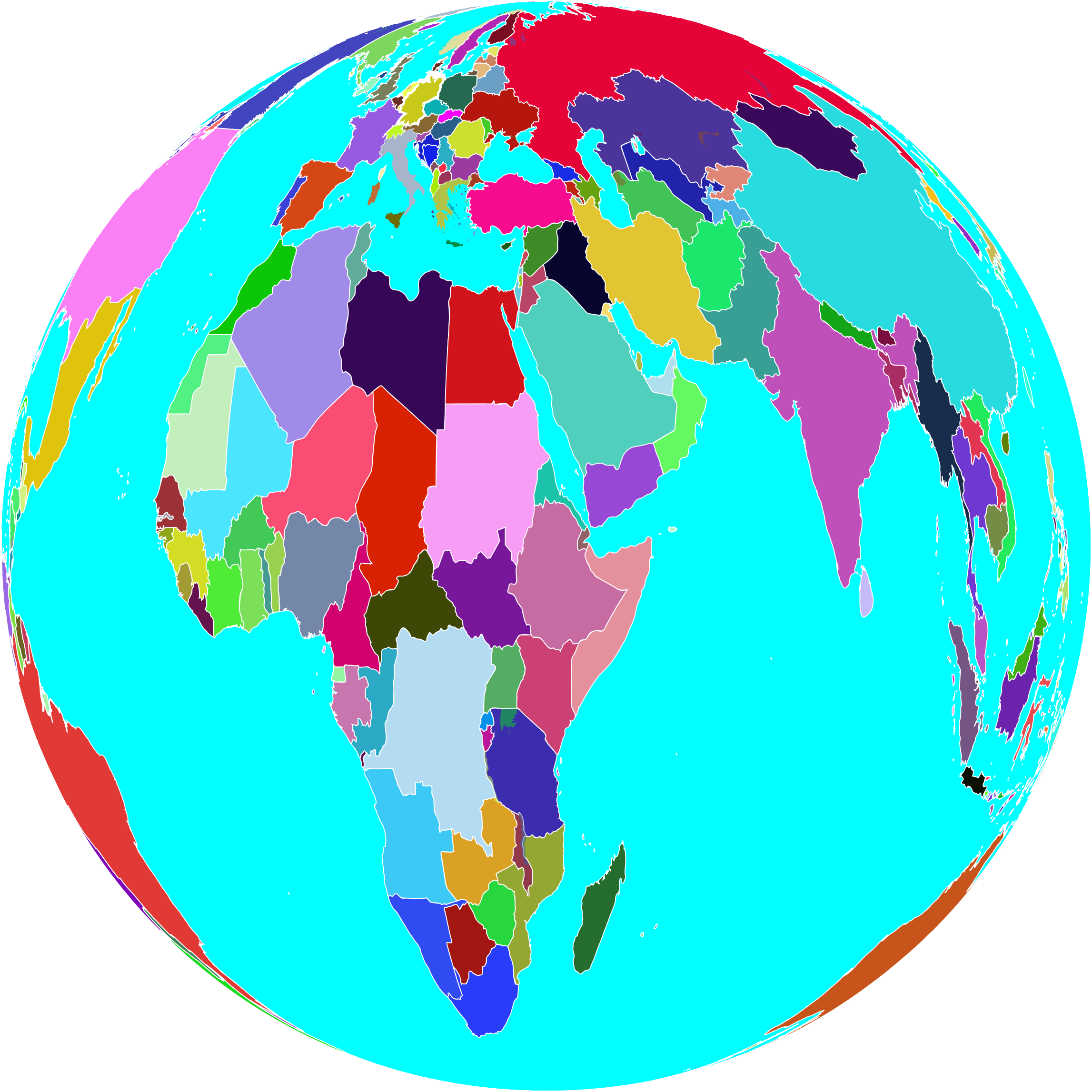 Clipart - Colorful World Globe