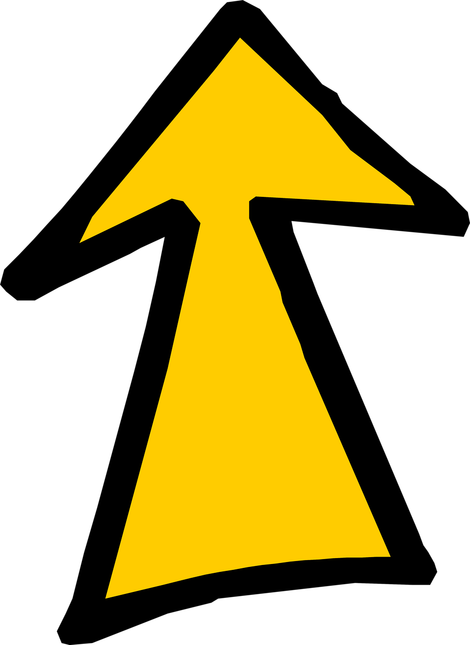 Yellow arrow clipart no background
