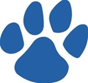 Best Photos of Blue Wildcat Paw Print - Blue Paw Print Logo, Blue ...
