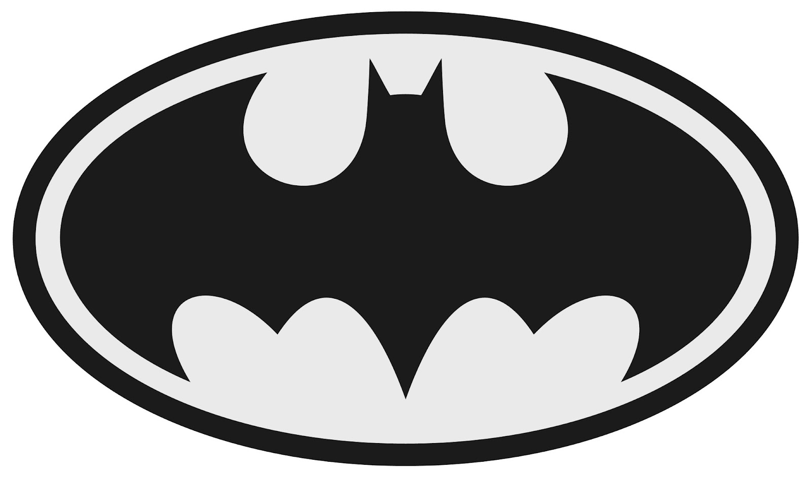 Superhero symbol silhouette clipart