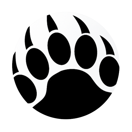 Grizzly bear paw clipart