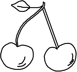 697 views Cherry clipart black and white