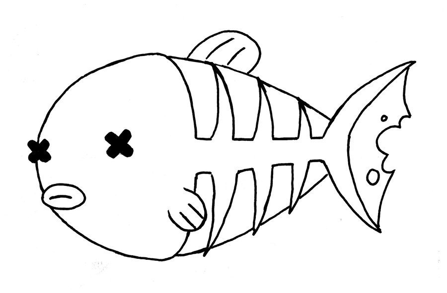 Cartoon Dead Fish