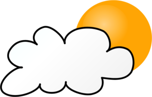 Weather Symbols Cloudy Day simple - vector Clip Art