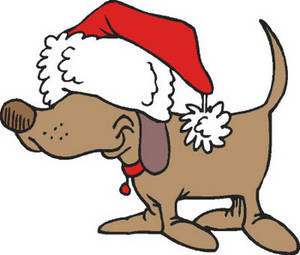 Christmas dog clipart free