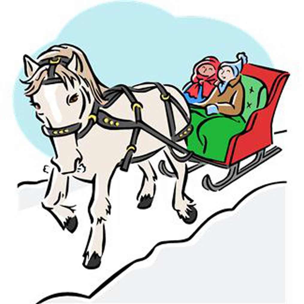 horse drawn sleigh clipart - photo #2