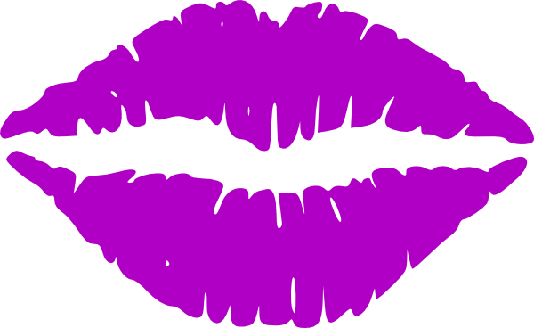Purple Lips clip art - vector clip art online, royalty free ...
