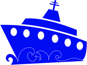 Cruise Ship Clipart Image - Silhouette of a Cruise Ship on the ...