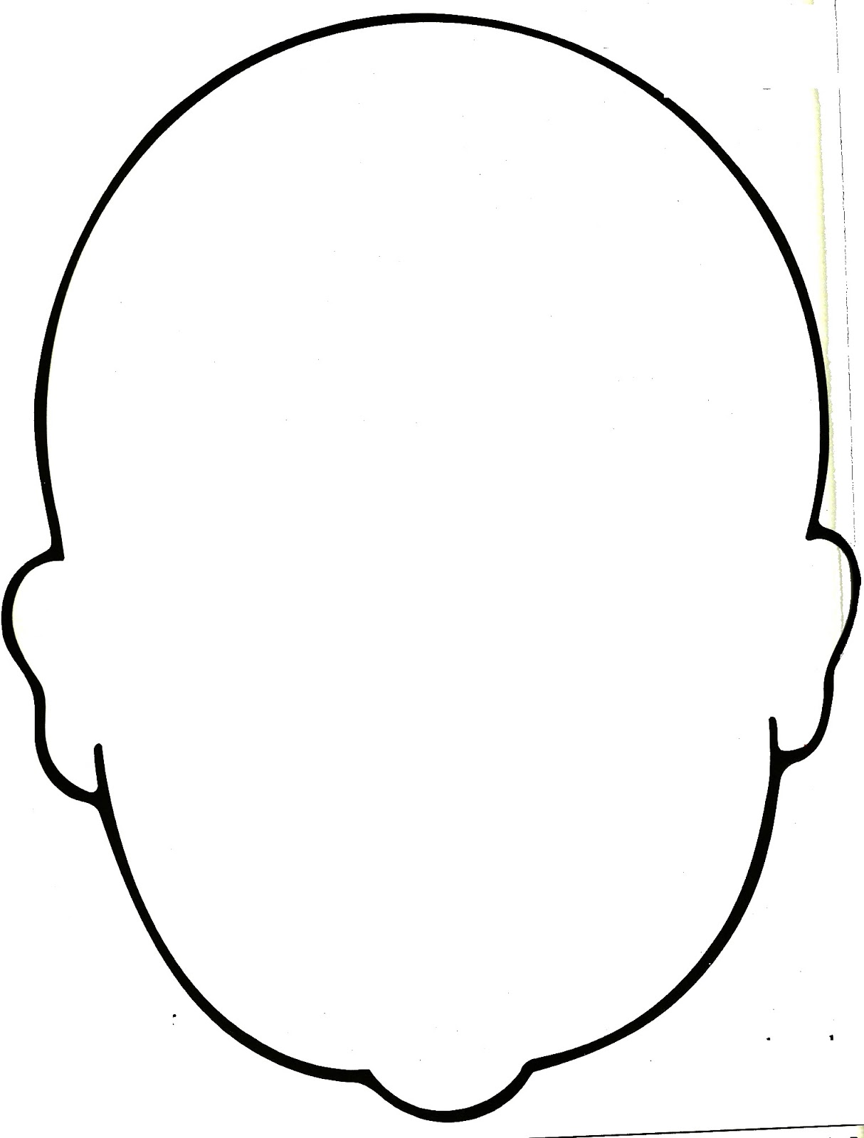 Blank head clipart black and white